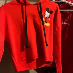 Mickey Mouse cropped hoodie